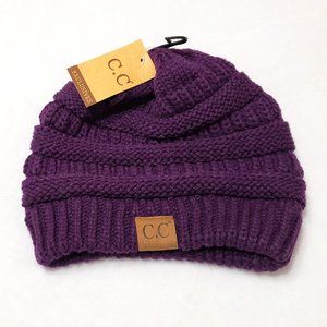 C.C Rich Purple Beanie Hat New With Tags
